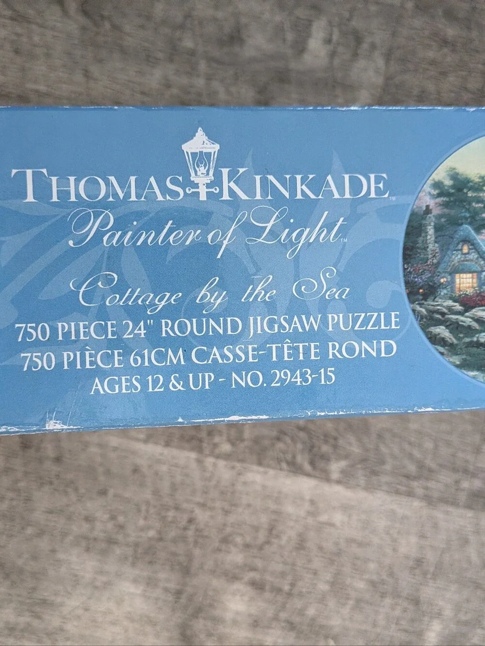 Thomas Kinkade Cottage by the Sea 750pc Round Puzzle